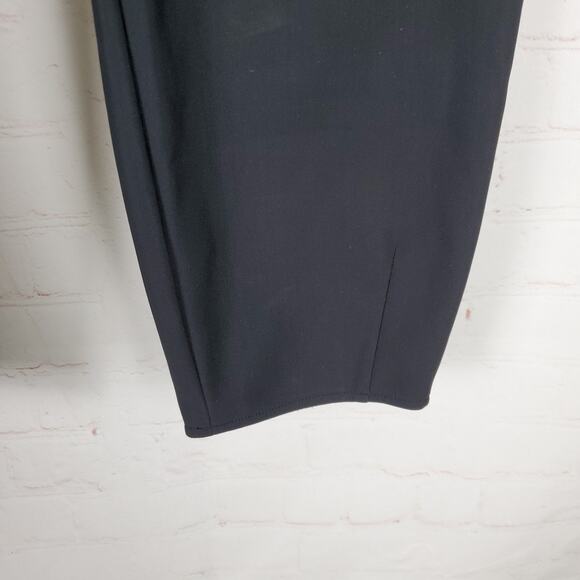 Theory Womens Tapered Dart Ponte Pant Sz L Black Pull On Cropped Pockets Stretch - Picture 9 of 16